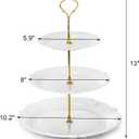 Fasmov 3 Pack Plastic Cupcake Stand, 3 Tier Cupcake Stand Dessert Plates Cake Fruit Candy Display Tower Reusable Pastry Platter for Wedding Birthday Baby Shower Tea Party Decorations - White