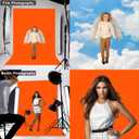 Orange Backdrop for Photoshoot, Professional Photo Backdrop Background Curtain for Product Photography, Portraits, Wedding, Party, Live Streaming Video Recording 8X10 FT