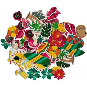 Tropical Beach Foam Stickers for Crafts, Scrapbooking, and More 