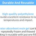 Ice Packs for Lunch Boxes Cooler Tote Bags Reusable Refreezable Cold Slim Large Cheap Hard Protable Icepacks for Bento Shipping Beach Camp Car (5.5" x 3.3" x 1.0", Blue-8p)