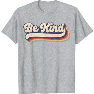 Be Kind Women Positive Inspirational Kindness Retro Vintage T-Shirt Small 2XL