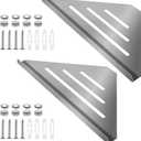 2 Pcs 304 Stainless Steel Shower Corner Shelf with Screws, Triangle Shower Caddy Coner Organizer Metal Corner Shelf Wall Mount Soap Holder for Bathroom, Kitchen Organization