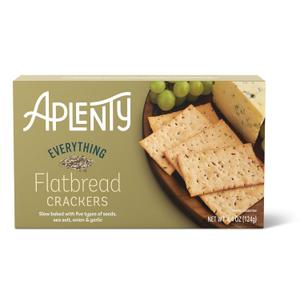 Aplenty, Everything Flatbread Crackers, 4.4 oz (EXP 10/11/26)