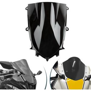 Motorcycle Windshield, PSLER Front Windshield Windscreen for YZF R6 600 2017-2025 and for R7 2021-2025, Black