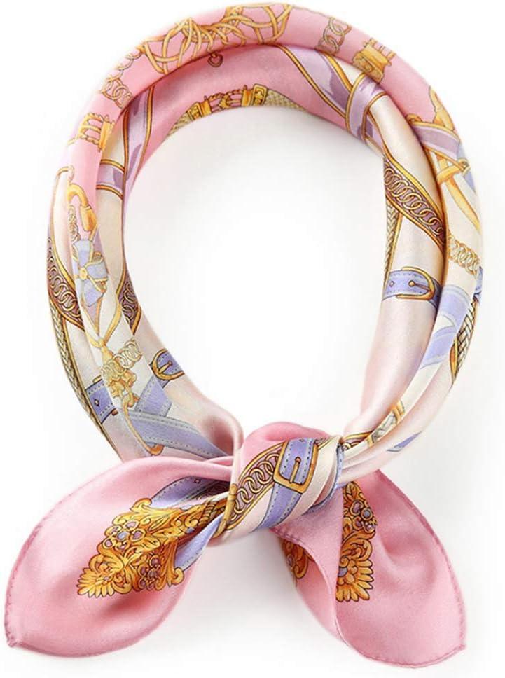 MEISEE 100% Mulberry Silk Scarfs Small Square Scarf 21" x 21" Neck Scarf Breathable Lightweight for Women Gift Packed