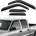 Rain Guards Fit for 1999-2006 Chevy Silverado/GMC Sierra 1500/2500/2500HD Extended Cab, Tape-On Extra Durable Side Window Sun Rain Guard 2006 Silverado/Sierra Visor Deflectors Black 4 PCS