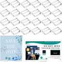 25 Pcs Acrylic Place Card Holder, 1.2" Clear Small Acrylic Sign Holders Wedding, Table Numbers Name Display Stands, Thanksgiving Place Cards Holders, for Photos Office Menu Meeting