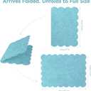Scalloped Bulletin Board 36x24 inches, Decorative Felt Pin Board for Wall