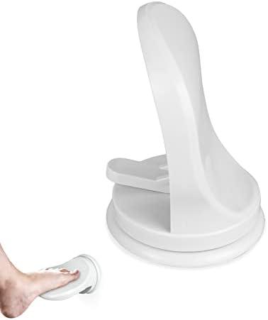 Andiker Shower Foot Rest, Bathroom Pedal with Suction Cup Shower Shaving Legs Aid, No Drilling for Home Hotel Bathroom Toilet Use (White)
