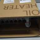 Oil Filled Radiator Heater,Oil Heater with Adjustable ThermostatElectric Radiator Heater with Overheat SafetyMini Portable Space Heater 700W (WHITE)