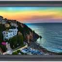 15x28 inch Picture Frame Solid Wood Black Panoramic Photo Frame, Suitable for Poster/Painting/Group Photo/Puzzle (A23B1528)