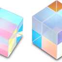 HDCRYSTALGIFTS Set 2 Optical Glass X-Cube Prism RGB Dispersion Prism for Physics Teaching,Photography Props (1.5cm,2cm) (Multicoloured)
