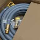 24FT 30FT 50FT 75FT 3/4" ID Natural Gas Hose, 3/4" ID Natural Gas Hose with Quick Connect Fittings for NG/LP Propane Appliances, Grill,Patio Heaters,Generators, Indoors & Outdoors CSA Certified