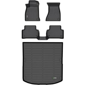 HAFIDI Floor Mats & Cargo Liner Set Fit for Audi A4 17-25 | (Only Sedan Not for Allroad & Quattro) Custom full set Car liners,all weather guard,Full Set Accessories, TPE, Black