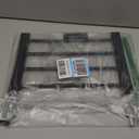 Dog Gate Indoor,18"-45" Adjustable Extra Wide Metal Short Dog Gate to Step Over, 14" Tall Small Pet Gate with 3 Extension Kits, Pressure Mounted for Doorways & Stairs Black