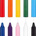 Mega Candles 10 pcs Unscented Assorted Color Exquisite Mini Taper Spell Candles, 4 Inch Tall x 3/4 Inch Diameter, Magic Chimes, Enchantment, Casting Rituals, Witchcraft, Wiccan, Altar, Metaphysical