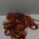 Claw Clip Ponytail Extension 24 Inch Long Wavy Curly Pony Tails Ginger Clip in Hair Extensions Synthetic Hairpieces Fluffy Natural Looking for Women (Copper red) (Brown)