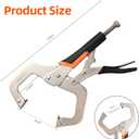 3-Pack 11 Inch Metal Face Clamps for Welding& Woodworking,Adjustable Heavy Duty Locking Pliers C Clamps