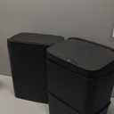 2 Pack 2.7 Gal Bathroom Trash Can with Lid, Automatic Trash Can Small Smart Garbage Can Touchless, Slim Motion Sensor Waterproof Plastic Trash Bins for Bedroom Office Kitchen Toilet Black