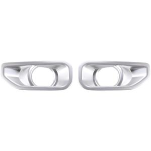 Savadicar 2-Piece Silver Fog Light Trim Cover for Jeep Wrangler JL JLU 4xe & Gladiator JT 2018-Present Exterior Styling Upgrade Accessories