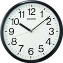 Seiko Non Ticking Home, Office Wall Clock, 12 Inches, Black