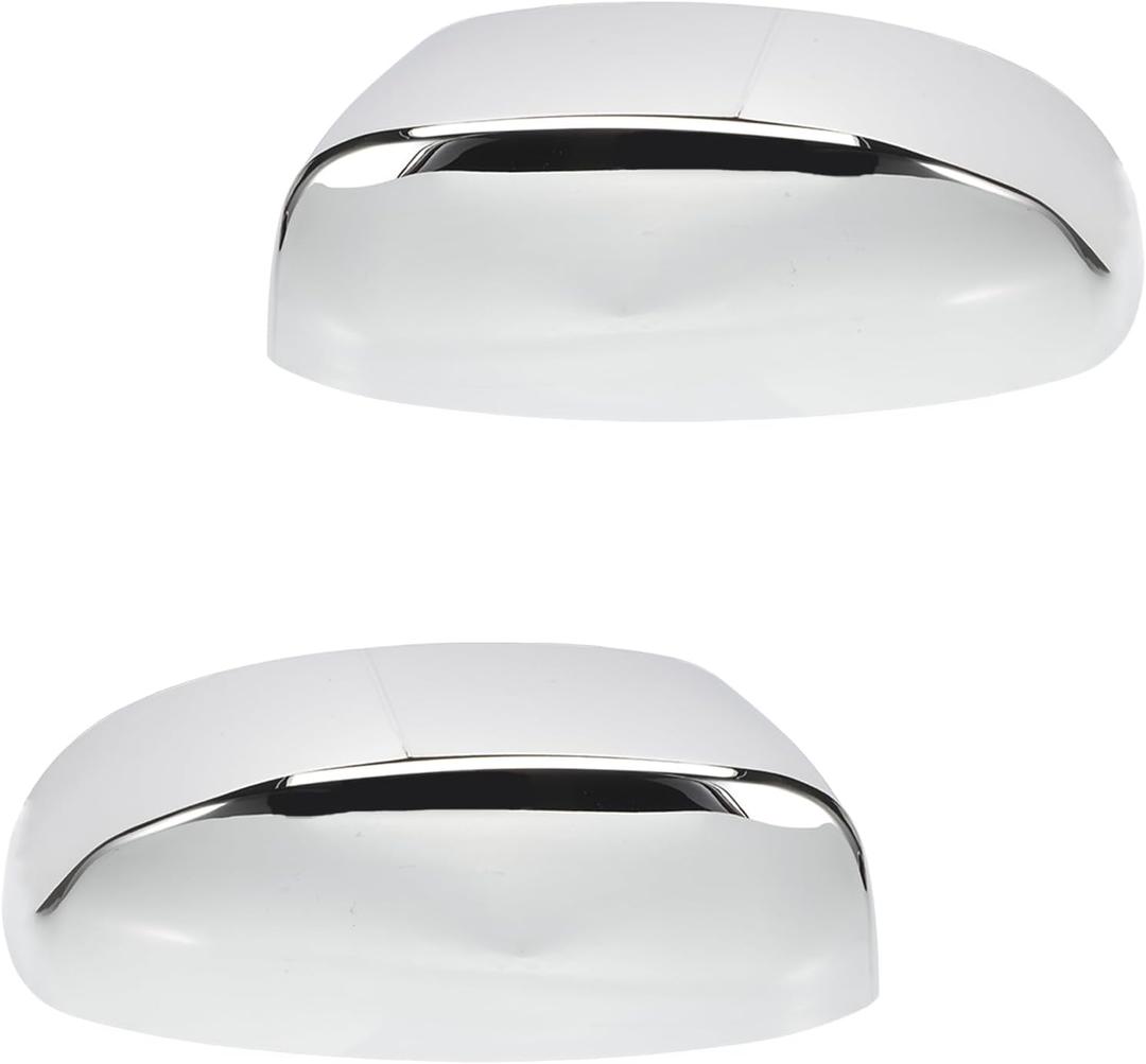 2pcs Upper Chrome Mirror Cap Plated for Silverado Sierra 1500 2500 3500HD 2007-2013 Tahoe Suburban Avalanche Yukon/Yukon XL Escalade EXT ESV 25788157 25788156