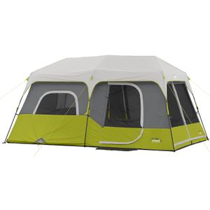 CORE 9 Person Instant Cabin Tent | Large Multi Room Family Pop Up Tent for 2 Minute Camp Setup | Included Storage Pockets for Camping Accessories, 
14' x 9'