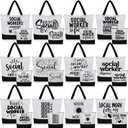 Paterr 24 Pcs Social Worker Appreciation Gift Set Thank You Tote Bag with Makeup Pouch for MSW Students Teacher Nurse