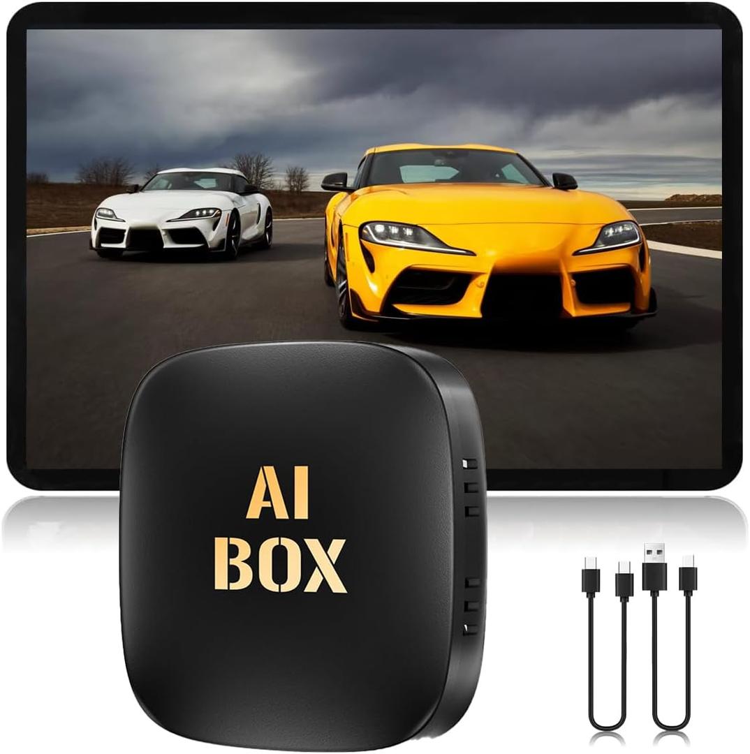 Wireless CarPlay Adapter, 2025 Upgrade with Netflix/YouTube/TF Card Plug & Play Dongle | Wireless Adapter for iPhone & Android Auto | Supports CarPlay for Cars | Dual System, 5G WiFi, Easy Setup 2+16G