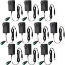 Copkim 10 Pcs 12V Power Supply 12V DC 24W LED Light Adapter Switching Led Power Supply AC120V to DC12V Transformer with 5.5/2.1 mm Female Barrel Connector for Strip Light(2A)