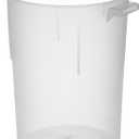 Carlisle FoodService Products Bain Marie Round Food Storage Container for Kitchens, Restaurants, Catering, Plastic, 8 Quarts, Clear (Translucent)