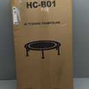 40"/48" Foldable Mini Trampoline Load 330lbs, Portable Exercise Rebounder with Durable Bungee Band, Fitness Trampoline for Adults and Kids