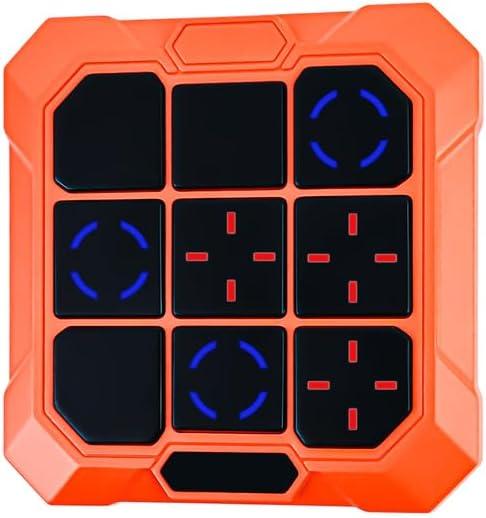 VDPDO Tic Tac Toe Game, 6-in-1 Electronic Tic Tac Toe with Mute & Rechargeable - Handheld Travel Board Game for Kids Ages 4+, Adults, Family - Educational Learning Toy for Boys Girls, Orange
