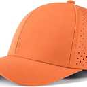 VOBOOM Men Quick Dry Baseball Cap Laser Cut Mesh Ball Curved Brim Snapback Hat Orange