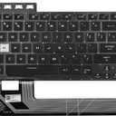 Replacement Keyboard for Asus TUF Gaming A15 F15 FX506 FX506U FX506II FX506IH FA506 FA506IV FA506IU TUF Gaming F17 FX706 FX706L FX706U TUF A17 FA706 Series Laptop with RGB Backlight