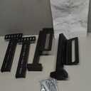 2 Pack Adjustable Headboard Brackets for Bed Base, Universal Metal Headboard Brackets kit for Bed Frame, Black Footboard Extension Kit