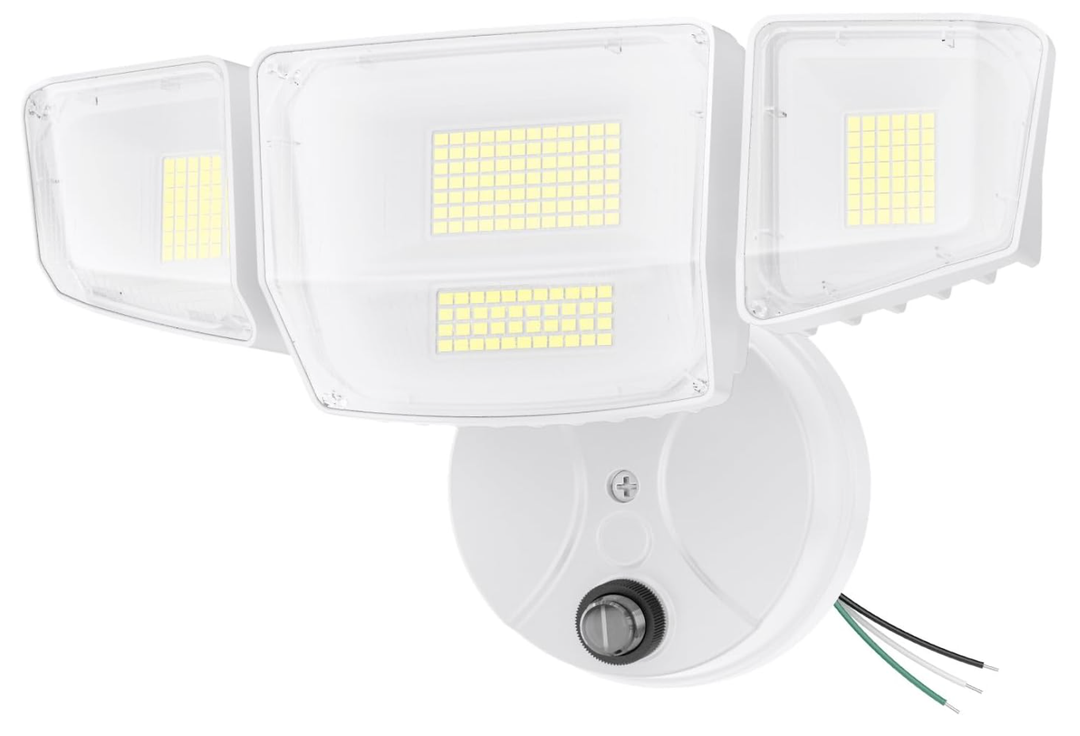 Onforu Dusk to Dawn Outdoor Lighting,90W 10000LM Flood Lights Outdoor,IP66 Waterproof White LED Security Light with Photocell,6500k Daylight 4 Heads Exterior Light Fixture for Yard,Patio,Garden