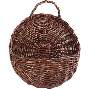 JJSQYLAN JJSQ Handmade Woven Wicker Hanging Storage Basket, Wall Decorations for Home Garden Wedding, Brown, 14.211.84.7 inch