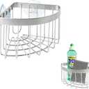 Sink Caddy, Dish Cloth Hanger Sponge Holder, Save Space Triangle 2-in-1 Sink Caddy, 304 Stainless Steel Corner Kitchen Sink Organizer, No Drilling with 2Pcs Suckers