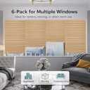 Changshade 6 Pack Temporary Shades, Pleated Paper Blinds for Indoor Windows Cut to Size Adhesive Paper Shades No Tools No Drilling for Office, Bedroom, Living Room,48" W x 72" H,Brown, 48"W x 72"H- 6PC