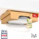 10 inch Paper Plate Dispenser Holder Bamboo Under Cabinet Vertical Rack for Kitchen Countertop Organizer Space Saver Shelf Lid Holder Counter Storage Can Dispenser Pantry Aid Caddy Estante