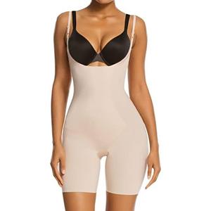 SHAPERX Shapewear for Women Tummy Control Open Bust Thigh Slimmer Body Shaper, XL
