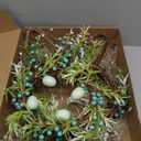 DN DECONATION Easter Bunny Spring Wreath with Egg, Twig and Berries Green Rabbit Easter Wreath for Front Door Decorations Home Farmhouse Outdoor Indoor Wall Mantel Window (1Pcs)