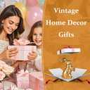 Easter Bunny Decorations,Vintage Gold Rabbit Figurine, Small Resin Bunnies for Home Spring Farmhouse Decor (Gold Faceted-2PCS)