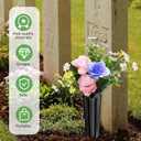 20 Pack Cemetery Vases with Spikes,Plastic Vases for Flowers,Grave Decorations for Cemetery,Grave Flower Holder,Memorial Floral Vase(Black)