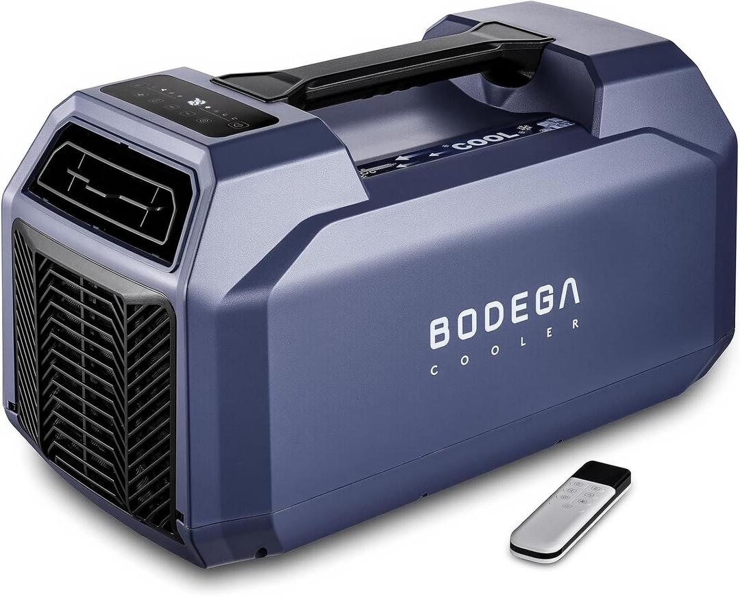 BODEGACOOLER Portable Tent Air Conditioner 6000 BTU, 110V Compressor Camping AC Unit for Tents, 5 Modes Cooling, Remote Control, ≤50dB Portable AC for Camping,Home,RV