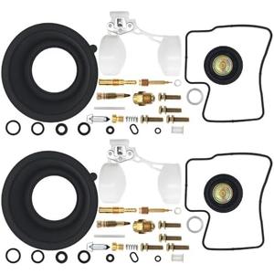 2-Pack Carburetor Carb Rebuild Repair Kits with Float Diaphragm Replacement for Honda VT1100 VT 1100 1997-2005
