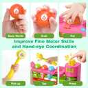 Musical Toys for 1 Year Old Girl Gifts, Bilingual Learning Toys with Music Light, Toddlers Ball Drop Toy 1-2 Yr, 1st First Birthday Gifts, Presents for 1 Year Old Boy Girl, 12-18 Months