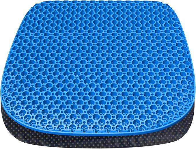 Large Gel Seat Cushion for Long Sitting with Non-Slip Cover,Soft & Breathable,Seat Cushion for Chair,Car,Office,Desk Chair,Wheelchair , M, 17×15
