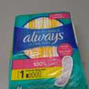 Always Ultra Thin Feminine Pads with Wings for Women, Size 1, Regular Absorbency, Unscented, Up to 100% Leak-Free Protection, 46 Count